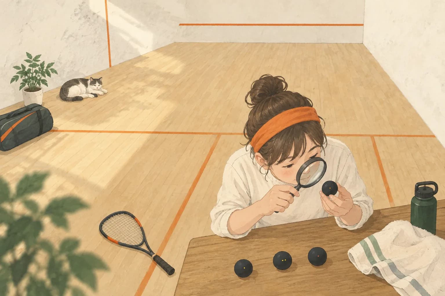 ボールの種類と弾みのイメージを描いたイラスト