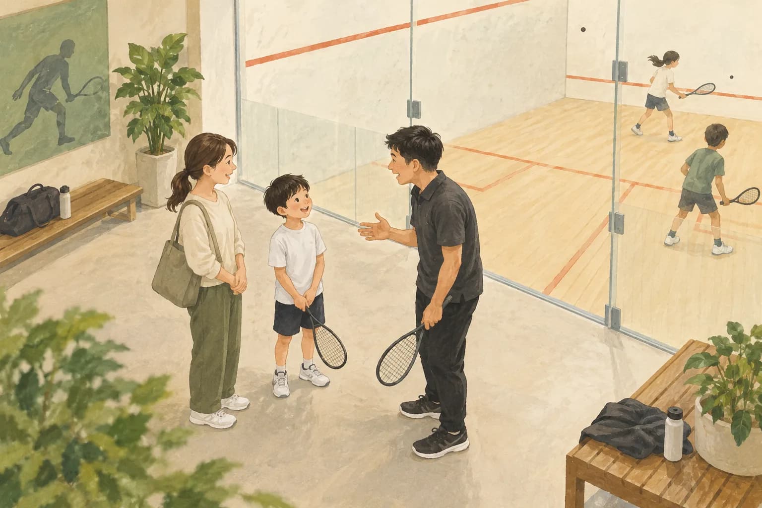 子どものスクールのイメージを描いたイラスト