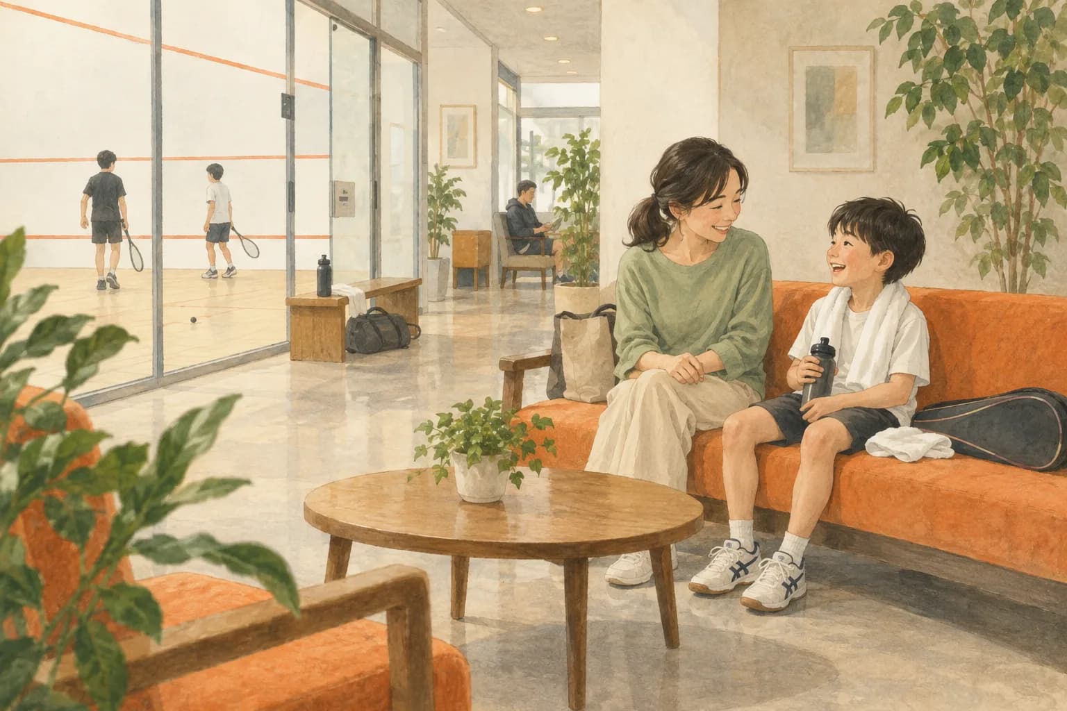 子どものスクールの次の行動を描いたイラスト